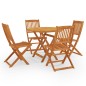 vidaXL Set de comedor de jardín plegable 5 pzas madera eucalipto vidaXL Set de comedor de jardín plegable 5 pzas madera eucalipto