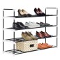 vidaXL Zapatero con 4 estantes metal y plástico negro vidaXL Zapatero con 4 estantes metal y plástico negro