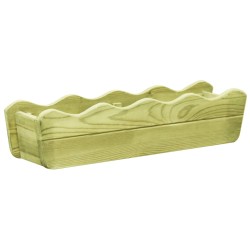 vidaXL Arriate de madera de pino impregnada 80x18x18 cm