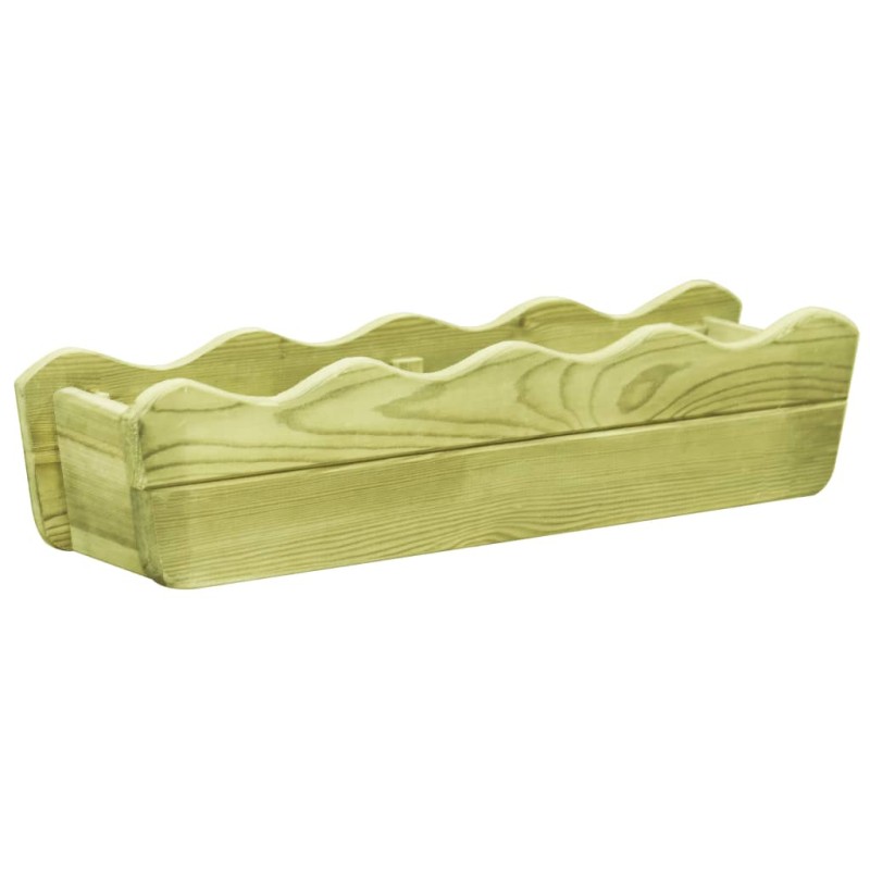 vidaXL Arriate de madera de pino impregnada 80x18x18 cm vidaXL Arriate de madera de pino impregnada 80x18x18 cm