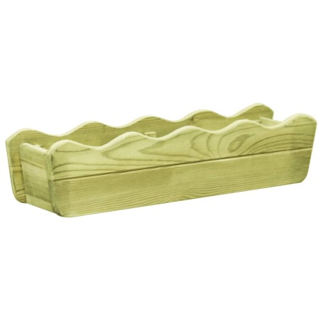 vidaXL Arriate de madera de pino impregnada 80x18x18 cm