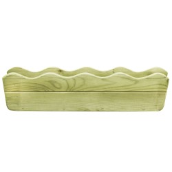 vidaXL Arriate de madera de pino impregnada 80x18x18 cm