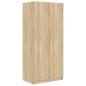 vidaXL Armario de madera contrachapada roble Sonoma 80x52x180 cm vidaXL Armario de madera contrachapada roble Sonoma 80x52x180 cm