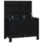vidaXL Caja de almacenaje jardín madera de pino negro 76x42,5x54 cm vidaXL Caja de almacenaje jardín madera de pino negro 76x42,5x54 cm