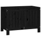 vidaXL Caja de almacenaje jardín madera de pino negro 76x42,5x54 cm vidaXL Caja de almacenaje jardín madera de pino negro 76x42,5x54 cm