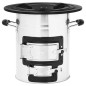 vidaXL Cocina leña camping acero inoxidable plateado 51,5x35x30,5 cm vidaXL Cocina leña camping acero inoxidable plateado 51,5x35x30,5 cm