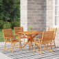 vidaXL Juego de comedor de jardín 5 piezas madera maciza de acacia vidaXL Juego de comedor de jardín 5 piezas madera maciza de acacia