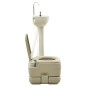 vidaXL Set de inodoro 10+10L y lavabo portátil de camping 20L gris vidaXL Set de inodoro 10+10L y lavabo portátil de camping 20L gris