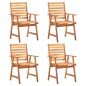vidaXL Juego de comedor de jardín 5 piezas madera maciza de acacia vidaXL Juego de comedor de jardín 5 piezas madera maciza de acacia