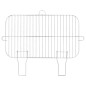 vidaXL Barbacoa de carbón con ruedas acero negro vidaXL Barbacoa de carbón con ruedas acero negro