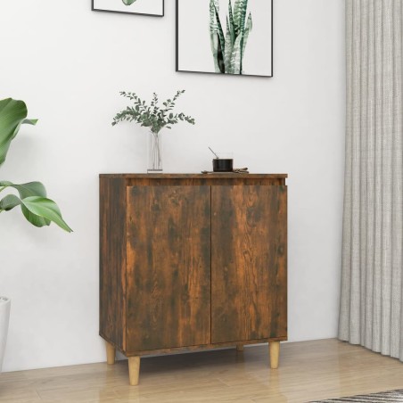 vidaXL Aparador madera contrachapada color roble ahumado 60x35x70 cm
