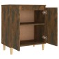 vidaXL Aparador madera contrachapada color roble ahumado 60x35x70 cm