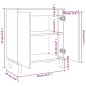vidaXL Aparador madera contrachapada color roble ahumado 60x35x70 cm