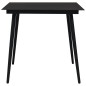 vidaXL Mesa de comedor de jardín acero y vidrio negra 80x80x74 cm vidaXL Mesa de comedor de jardín acero y vidrio negra 80x80x74 cm
