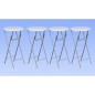 vidaXL Mesas altas plegables 4 unidades MDF blancas vidaXL Mesas altas plegables 4 unidades MDF blancas