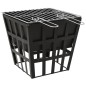 vidaXL Brasero y barbacoa 2 en 1 de acero 34x34x48 cm