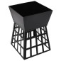 vidaXL Brasero y barbacoa 2 en 1 de acero 34x34x48 cm