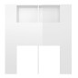 vidaXL Mueble cabecero blanco brillante 100x18,5x104,5 cm