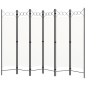vidaXL Biombo divisor de 6 paneles blanco crema 240x180 cm vidaXL Biombo divisor de 6 paneles blanco crema 240x180 cm