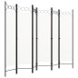 vidaXL Biombo divisor de 6 paneles blanco crema 240x180 cm vidaXL Biombo divisor de 6 paneles blanco crema 240x180 cm