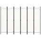 vidaXL Biombo divisor de 6 paneles blanco crema 240x180 cm vidaXL Biombo divisor de 6 paneles blanco crema 240x180 cm