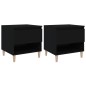 vidaXL Mesitas de noche 2 uds contrachapada negro 50x46x50 cm vidaXL Mesitas de noche 2 uds contrachapada negro 50x46x50 cm