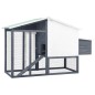 vidaXL Gallinero con ponedero madera maciza abeto gris y blanco vidaXL Gallinero con ponedero madera maciza abeto gris y blanco