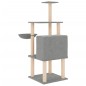 vidaXL Rascador para gatos con postes de sisal gris claro 132 cm vidaXL Rascador para gatos con postes de sisal gris claro 132 cm