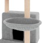 vidaXL Rascador para gatos con postes de sisal gris claro 132 cm vidaXL Rascador para gatos con postes de sisal gris claro 132 cm