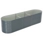 vidaXL Arriate de acero galvanizado gris 320x80x81 cm vidaXL Arriate de acero galvanizado gris 320x80x81 cm