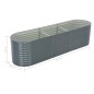 vidaXL Arriate de acero galvanizado gris 320x80x81 cm vidaXL Arriate de acero galvanizado gris 320x80x81 cm