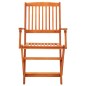 vidaXL Set de comedor de jardín plegable 7 pzas madera eucalipto