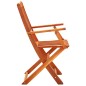 vidaXL Set de comedor de jardín plegable 7 pzas madera eucalipto