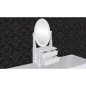 vidaXL Tocador con espejo abatible ovalado de MDF vidaXL Tocador con espejo abatible ovalado de MDF