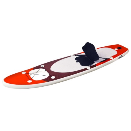 vidaXL Set de tabla de paddle surf hinchable rojo 360x81x10 cm