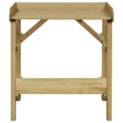 vidaXL Mesa de jardinera madera de pino impregnada 75x40x90 cm
