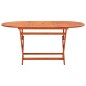 vidaXL Set de comedor de jardín plegable 7 pzas madera eucalipto