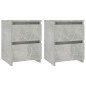 vidaXL Mesitas de noche 2 uds aglomerado gris hormigón 30x30x40 cm vidaXL Mesitas de noche 2 uds aglomerado gris hormigón 30x30x40 cm