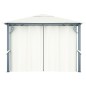 vidaXL Cenador con cortina color crema aluminio 300x300 cm vidaXL Cenador con cortina color crema aluminio 300x300 cm
