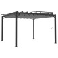 vidaXL Cenador con techo persiana 3x3 m tela y aluminio antracita vidaXL Cenador con techo persiana 3x3 m tela y aluminio antracita