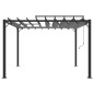 vidaXL Cenador con techo persiana 3x3 m tela y aluminio antracita vidaXL Cenador con techo persiana 3x3 m tela y aluminio antracita