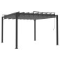 vidaXL Cenador con techo persiana 3x3 m tela y aluminio antracita vidaXL Cenador con techo persiana 3x3 m tela y aluminio antracita