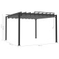 vidaXL Cenador con techo persiana 3x3 m tela y aluminio antracita vidaXL Cenador con techo persiana 3x3 m tela y aluminio antracita