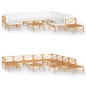 vidaXL Set de muebles de jardín 12 pzas madera de teca y cojines crema vidaXL Set de muebles de jardín 12 pzas madera de teca y cojines crema