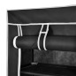 vidaXL Zapatero de tela con cubierta negro 57x29x162 cm vidaXL Zapatero de tela con cubierta negro 57x29x162 cm
