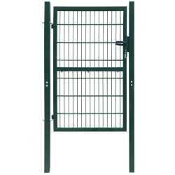 vidaXL Cancela de valla 2D individual verde 106x190 cm