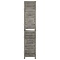 vidaXL Biombo de 3 paneles de madera maciza gris 106,5x166 cm vidaXL Biombo de 3 paneles de madera maciza gris 106,5x166 cm