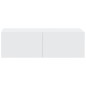 vidaXL Mueble TV pared 2 uds madera contrachapada blanco 100x30x30 cm vidaXL Mueble TV pared 2 uds madera contrachapada blanco 100x30x30 cm