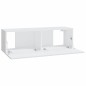 vidaXL Mueble TV pared 2 uds madera contrachapada blanco 100x30x30 cm vidaXL Mueble TV pared 2 uds madera contrachapada blanco 100x30x30 cm