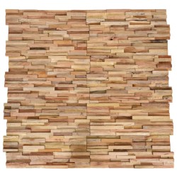vidaXL Paneles de revestimiento de pared 3D 10 uds madera teca 1,08 m²